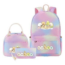 Game Corner Biology Youth Student Girls School Bag Lunch Bag Three Piece Set Backpack Set