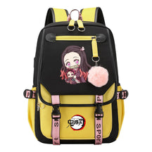 Comic Cartoon Fashion Usb Youth Student Backpack With Casual Woven Strap Flip Back Backpack
