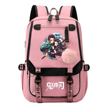 Cartoon Fashion Usb Student Backpack With Casual Woven Strap Flip Back Backpack
