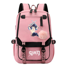 Comic Cartoon Fashion Usb Student Backpack Casual Woven Flap Backpack