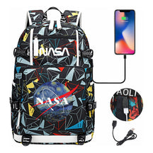 Nasa Fashion Printed Student Backpack With Large Capacity Leisure Travel Backpack