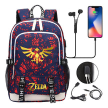 Golden Usb Youth Student Backpack For Leisure Sports Backpack