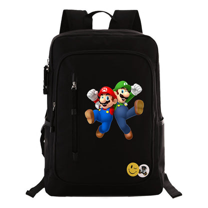 Game Super Mario Print Youth Student School Bag Leisure Travel Backpack