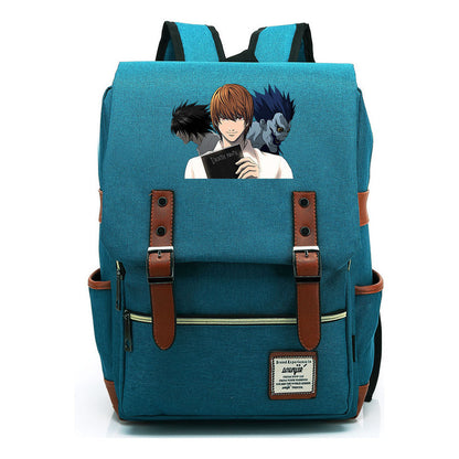 Manga Death Note Youth Student School Bag Men's And Women's Leisure Belt Buckle Backpack