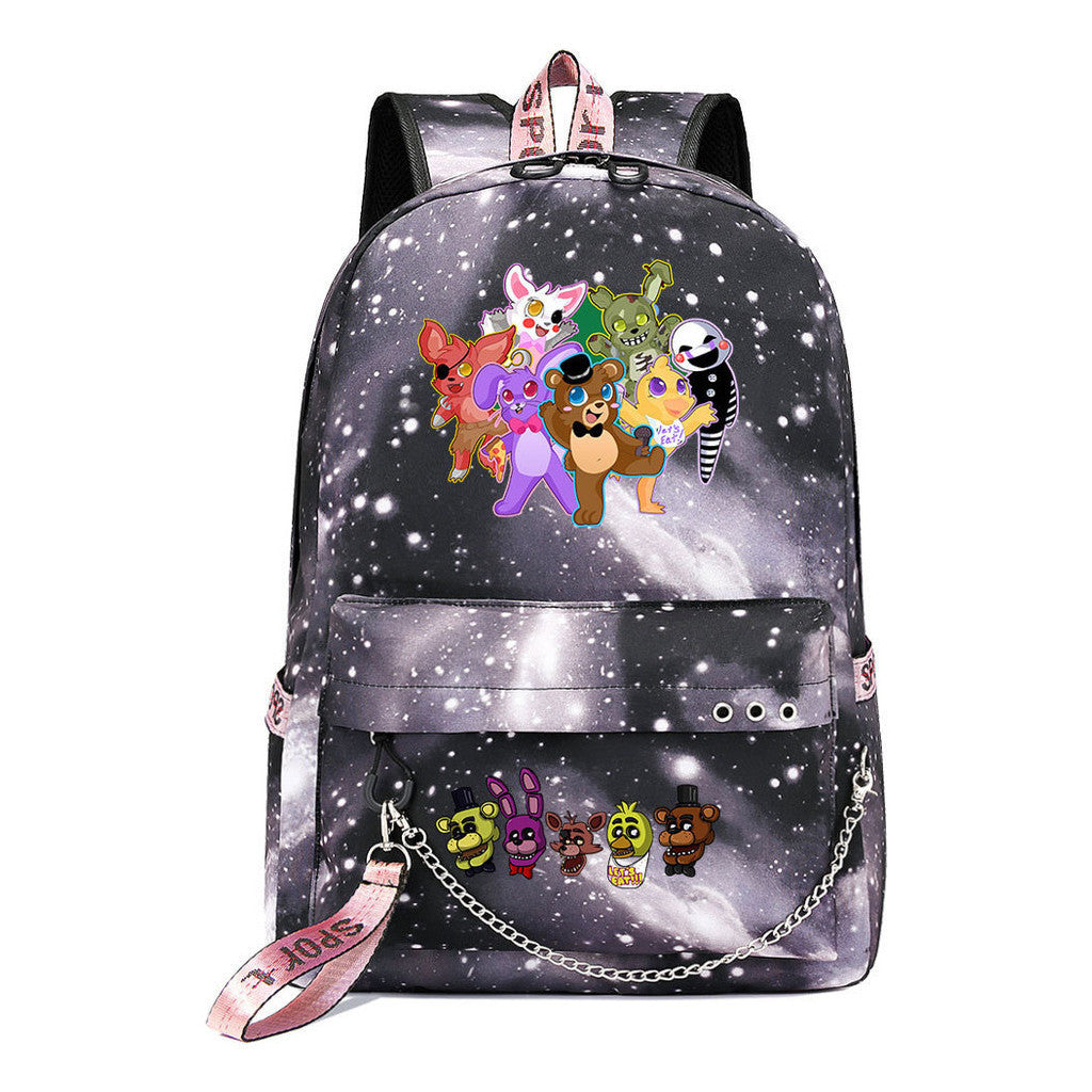 Toy Bear Game Usb Youth Student Backpack For Men And Women Leisure Travel Backpack