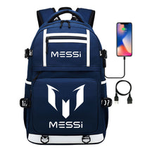 Sports Football Star Printed Usb Youth Student Backpack, Men's And Women's Backpack, Leisure Travel Bag