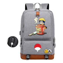 Naruto Printed Usb Student Backpack For Leisure Travel Backpack