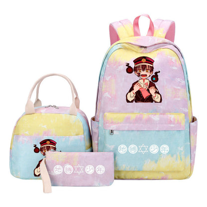 Teenage Student Girl Backpack Lunch Bag Three Piece Set Backpack