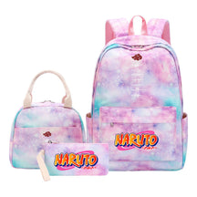 Naruto Teenage Student Girls School Bag Lunch Bag Three Piece Set Backpack Set