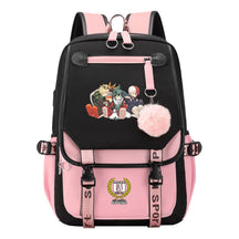 My Heroes Academy Usb Youth Student Backpack With Casual Woven Strap Flip Back Backpack