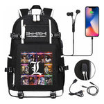 Death Note Usb Large Capacity Youth Student Backpack Men's And Women's Leisure Travel Backpack