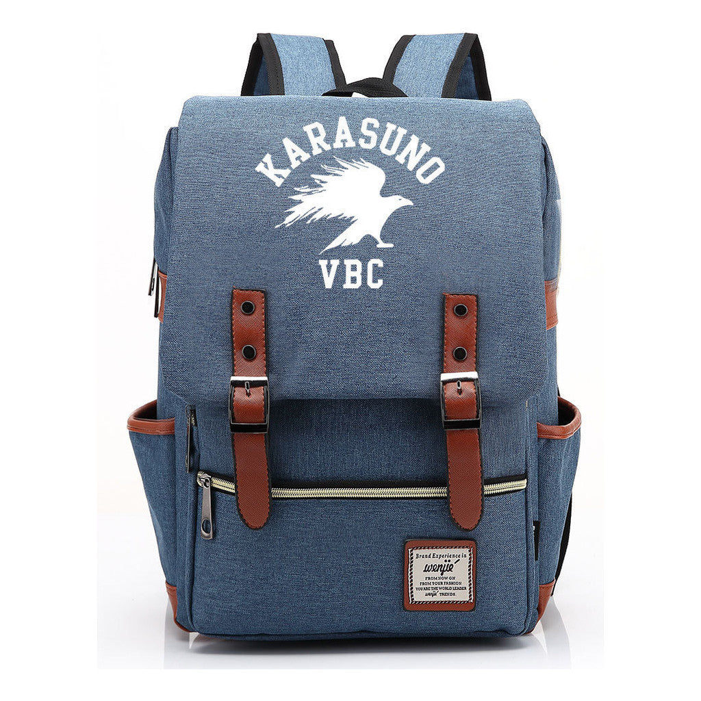 Volleyball Youth Printed Student School Bag Casual Belt Buckle Classic Backpack