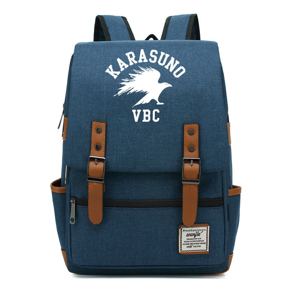 Volleyball Youth Printed Student School Bag Casual Belt Buckle Classic Backpack