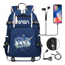 Nasa Fashion Printed Usb Student Backpack For Leisure Travel Backpack