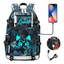 Beautiful Girl Warrior Usb Schoolbag For Young Students Men And Women Travel Backpack