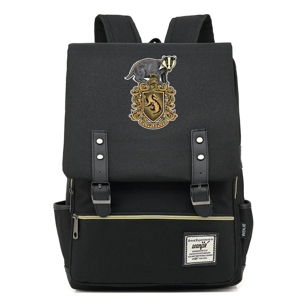 Printed Youth Student School Bag Casual Belt Buckle Classic Backpack 38*27*12.5cm