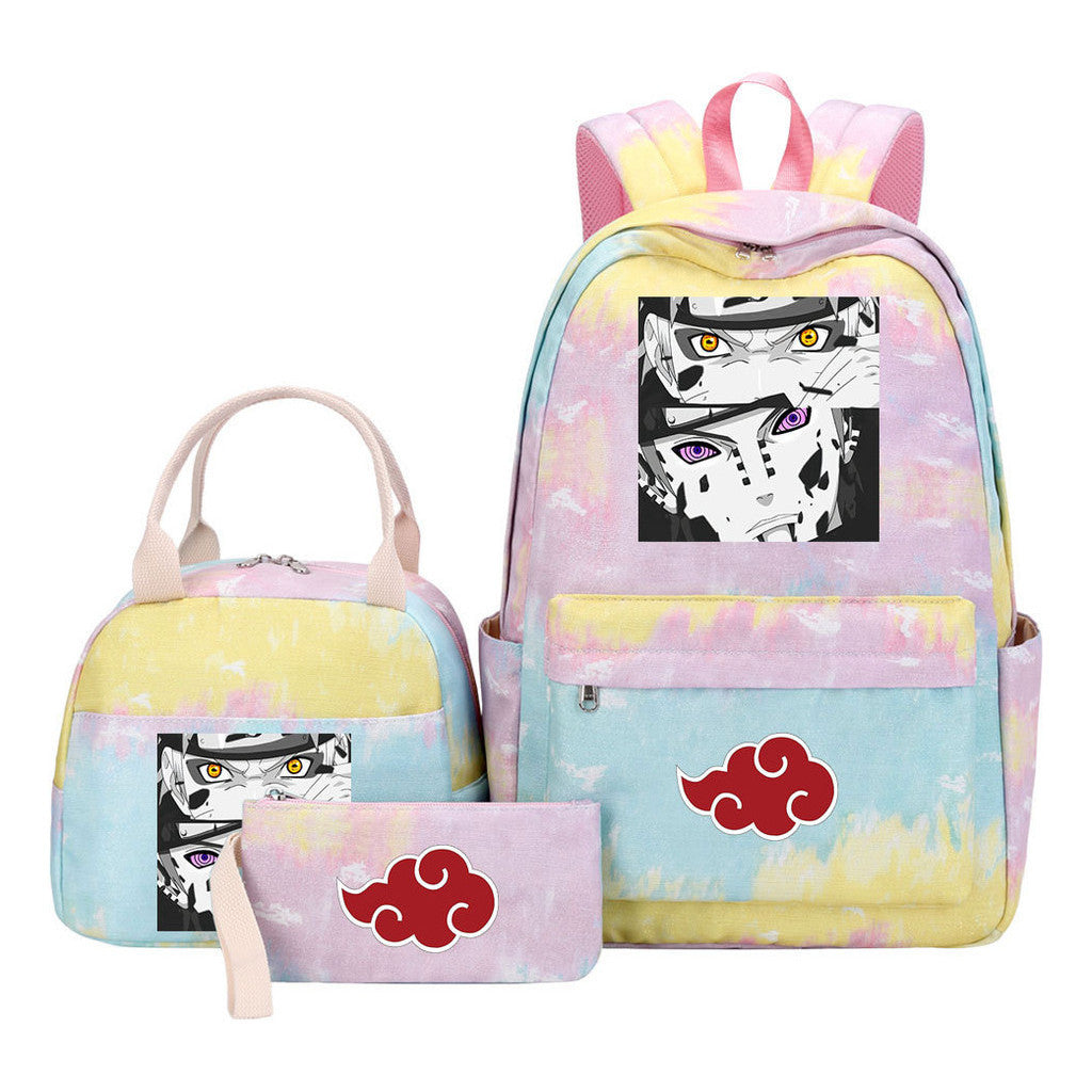 Naruto Teenage Girls School Bag Lunch Bag Three Piece Backpack Set