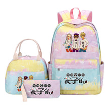 Ground Bound Youth Huazijun Student Girls School Bag Lunch Bag Three Piece Set Backpack Set