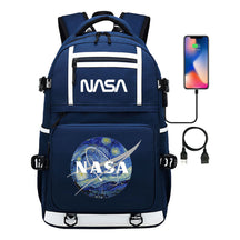 Fashionable Space Printed Usb Student Backpack Backpack Leisure Travel Backpack