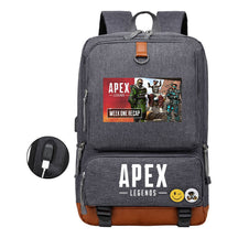Apex Hero Print Usb Youth School Bag Leisure Travel Backpack