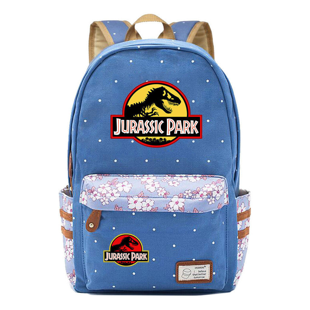 Jurassic Park Dinosaur Printed Student Backpack Leisure Backpack