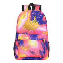 Golden Printed Student Backpack Casual Backpack