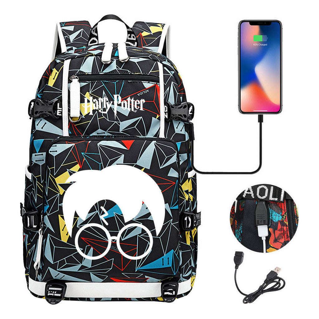 Magic School Usb Youth Student Backpack For Men And Women Leisure Travel Backpack