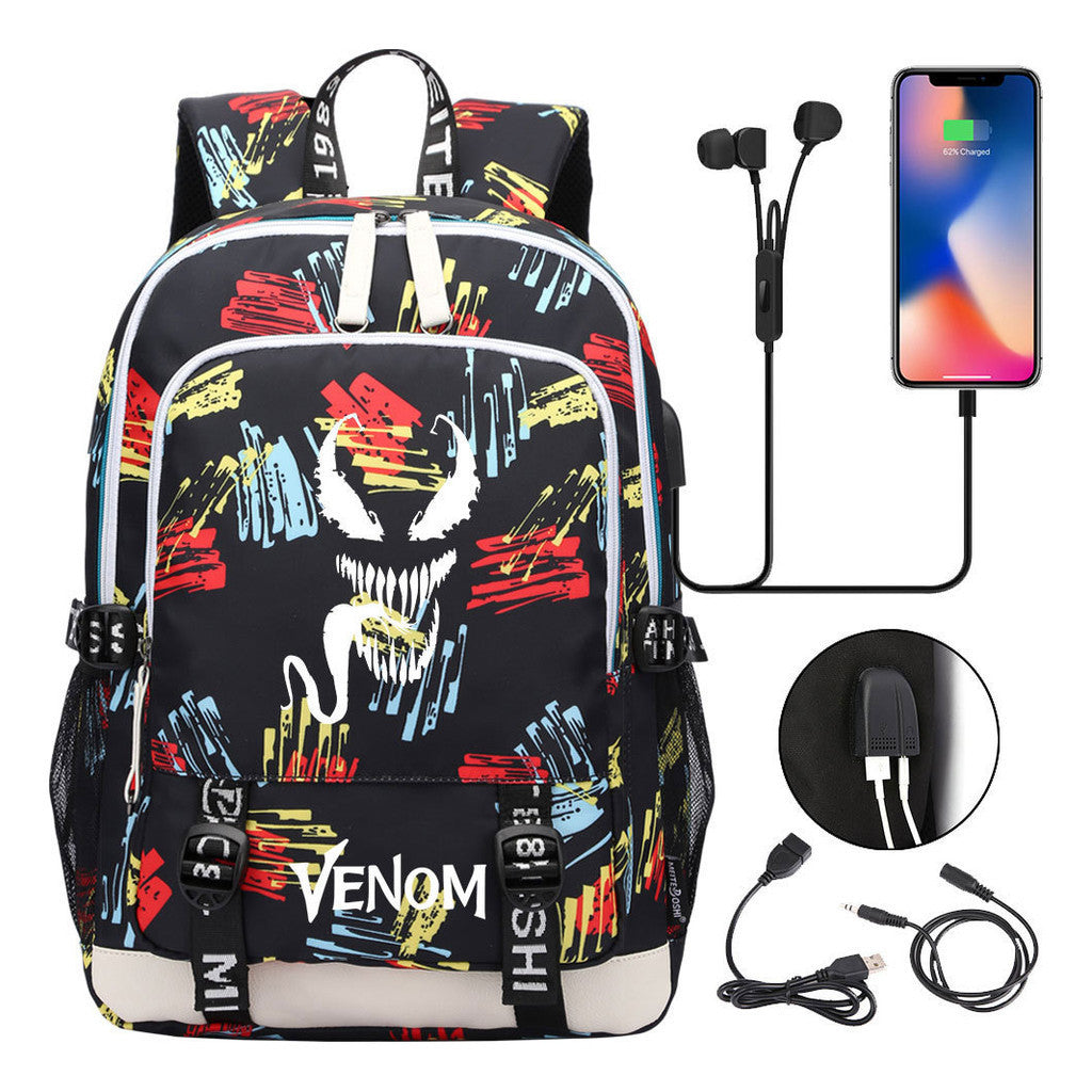 Youth Student Backpack Usb Men's And Women's Leisure Backpack