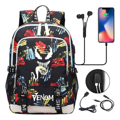 Youth Student Backpack Usb Men's And Women's Leisure Backpack