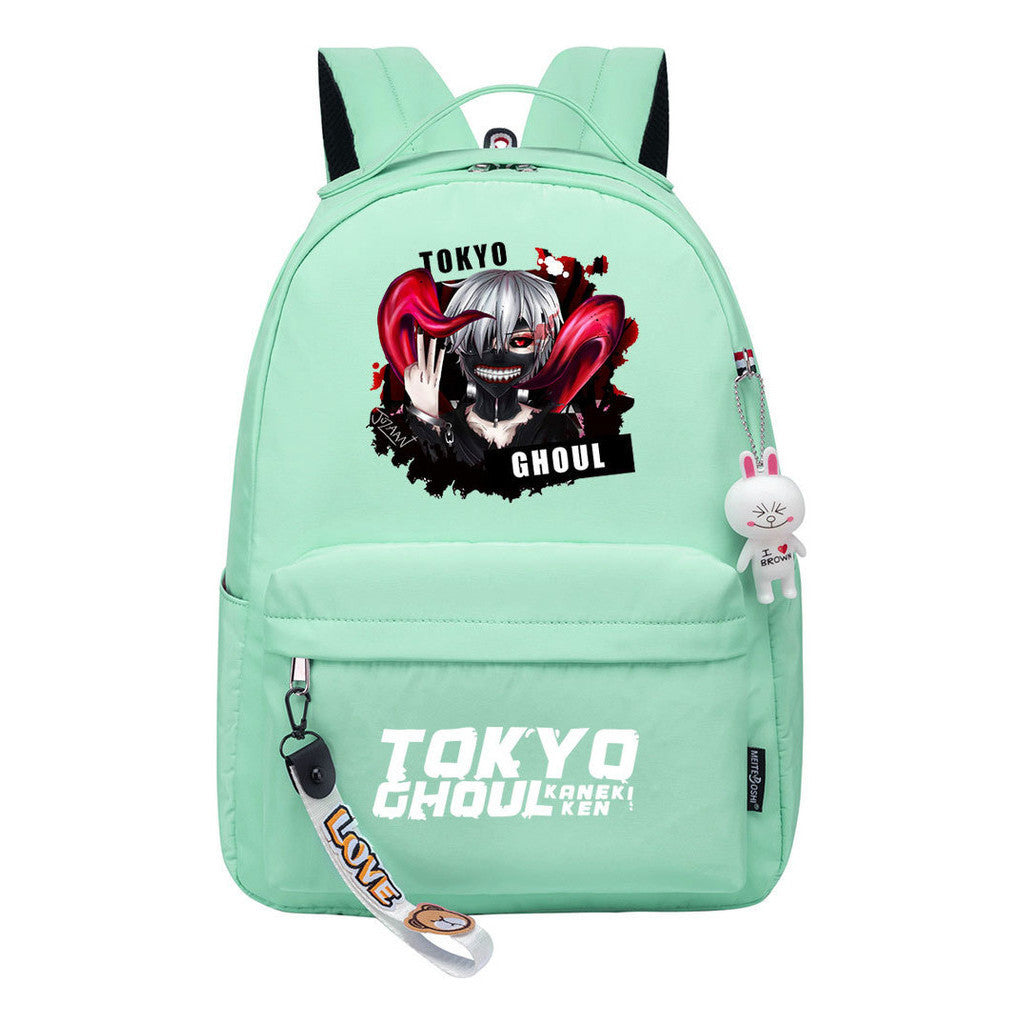 Manga Printed Teenage Student Backpack, Casual Bag, Girl Backpack