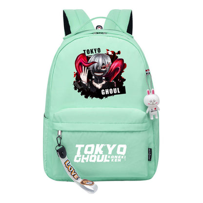 Manga Printed Teenage Student Backpack, Casual Bag, Girl Backpack