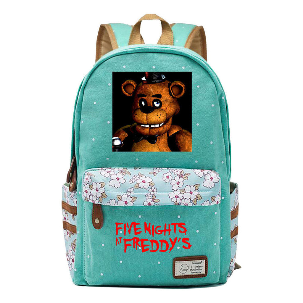 Toy Bear Game Fashion Printed Youth Girls School Bag Men's And Women's Leisure Canvas Backpack