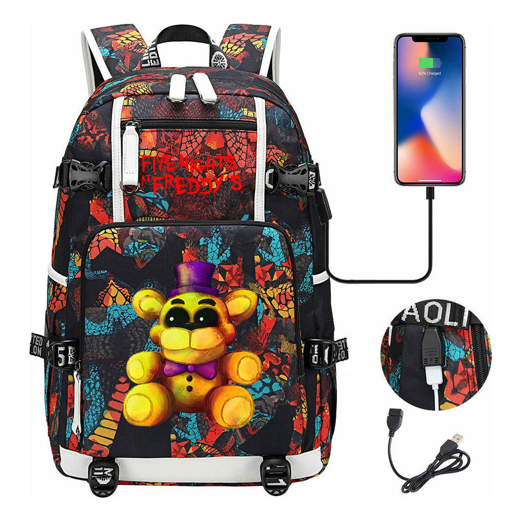 Toy Bear Game Peripheral Usb Youth Student Backpack For Men And Women's Leisure High-capacity Travel Backpack