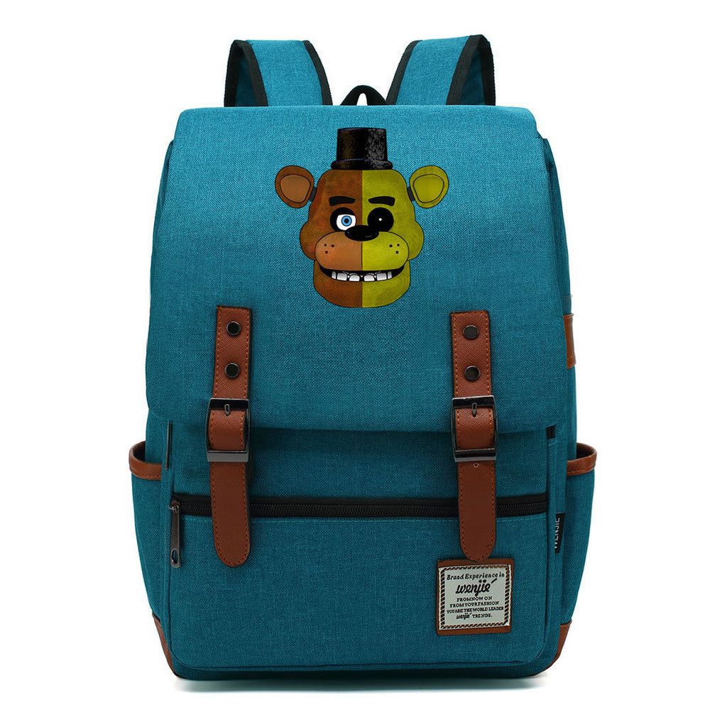 Toy Bear Game Printed Youth Student Backpack For Men And Women, Casual Belt Buckle, Classic Backpack
