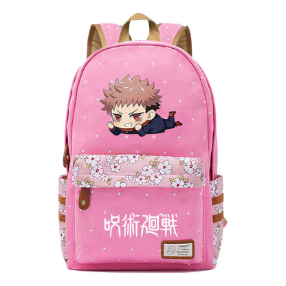 Cartoon Spell Battle Youth Girls Student School Bag Men's And Women's Leisure Canvas Backpack