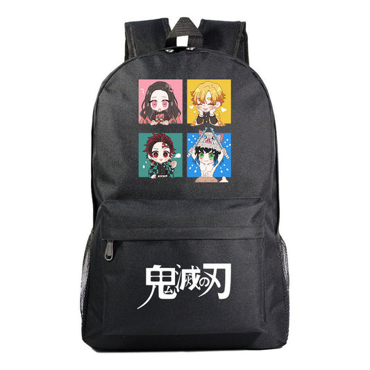 Cartoon Fashion Printed Youth Student Backpack Men And Women's Leisure Backpack