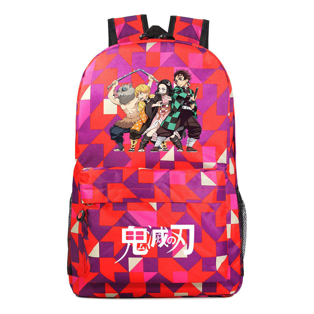 Cartoon Fashion Printed Youth Student Backpack For Men And Women's Leisure Backpack