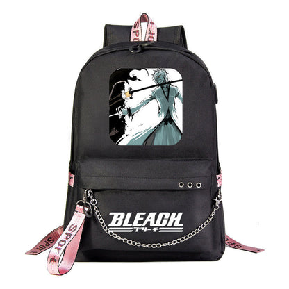 Death Print Usb Youth Student Backpack For Men And Women's Leisure Travel Backpack
