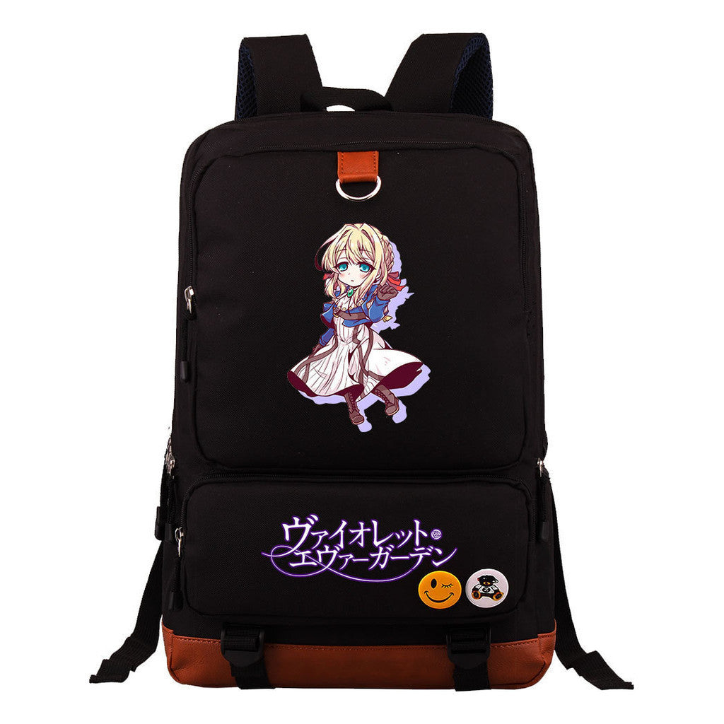 Printed Youth Student School Bag Large Capacity Travel Bag Men's And Women's Backpack