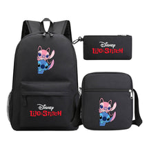 Starry Baby Stitch Printed Youth School Bag Three Piece Set For Men And Women Shoulder Set Backpack