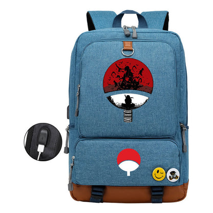 Printed Usb Youth Backpack For Men And Women's Leisure Travel Backpack