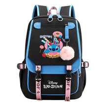 Interstellar Baby Stitch Usb Backpack For Boys And Girls Casual Woven Strap Flip Backpack