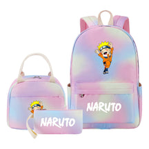 Naruto Student Girl Backpack Lunch Bag Three Piece Set Backpack Set