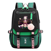 Cartoon Fashion Usb Youth School Bag For Boys And Girls Casual Ribbon Flip Backpack