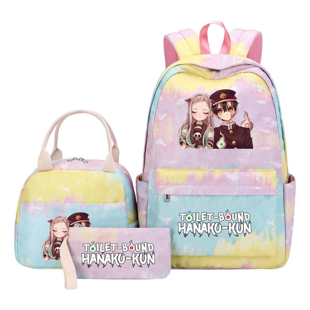 Teenage Student Girl Backpack Lunch Bag Three Piece Set Backpack Set