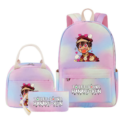 Teenage Student Girl Backpack Lunch Bag Three Piece Set Backpack Set