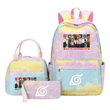 Naruto Teenage Student Girls School Bag Lunch Bag Three Piece Set Backpack Set