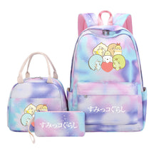 Game Corner Biology Youth Student Girls School Bag Lunch Bag Three Piece Set Backpack Set
