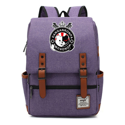 Printed Teenage Student Backpack For Men And Women With Casual Belt Buckle Classic Backpack