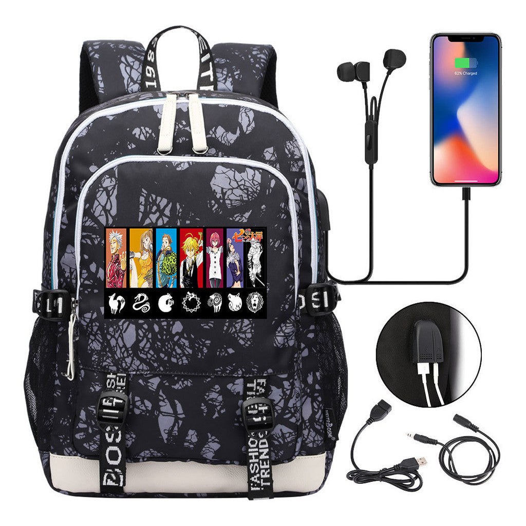 Junior Student Backpack Usb Leisure Backpack For Boys And Girls